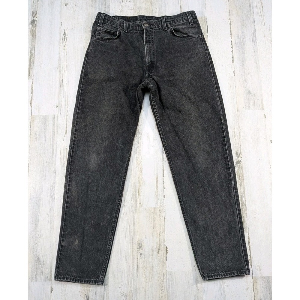 Vintage Levis Jeans Mens Fits 33x31 Black Gray 550-4159 Orange Tab USA Made*